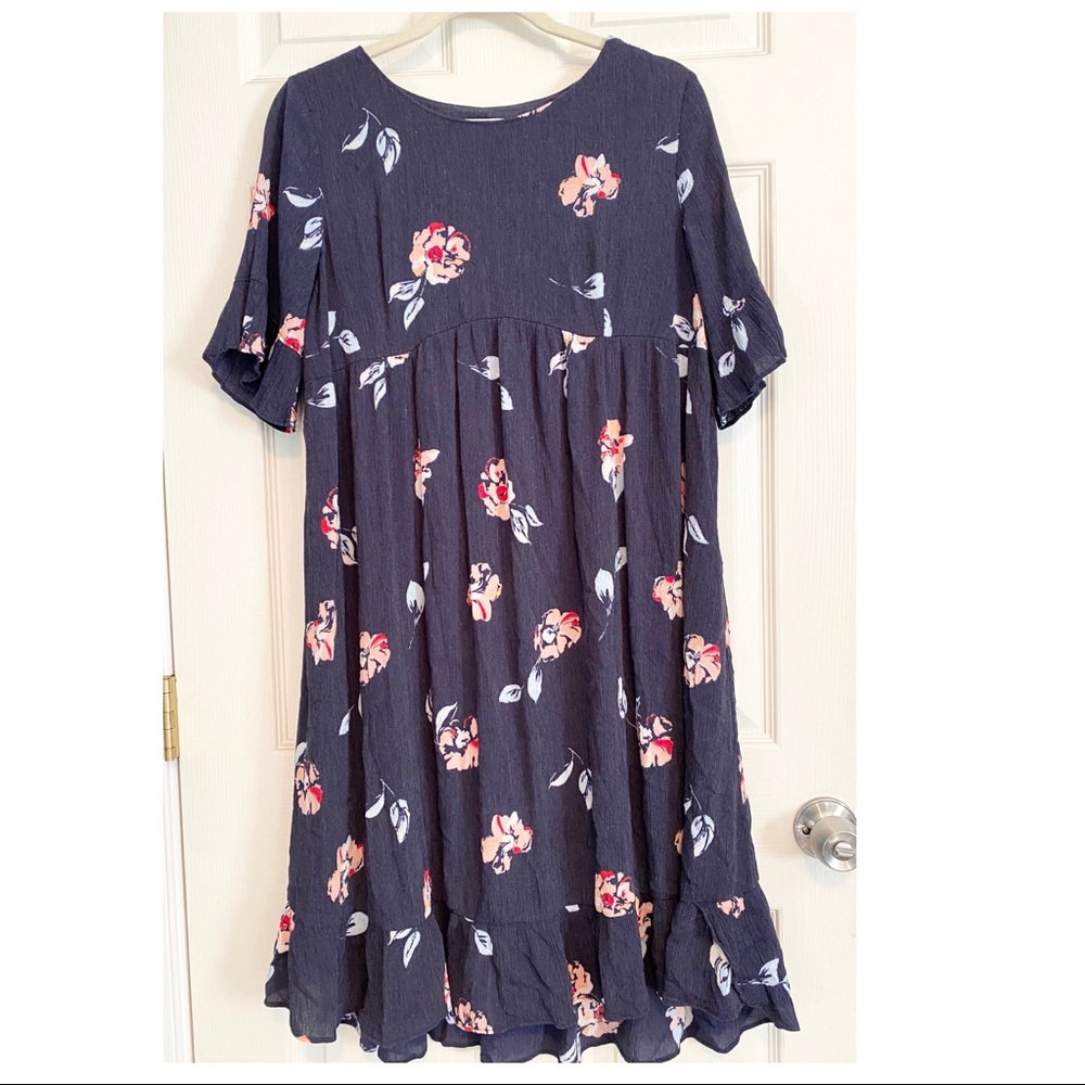 Maternity Empire Waist Midi Dress Size Small